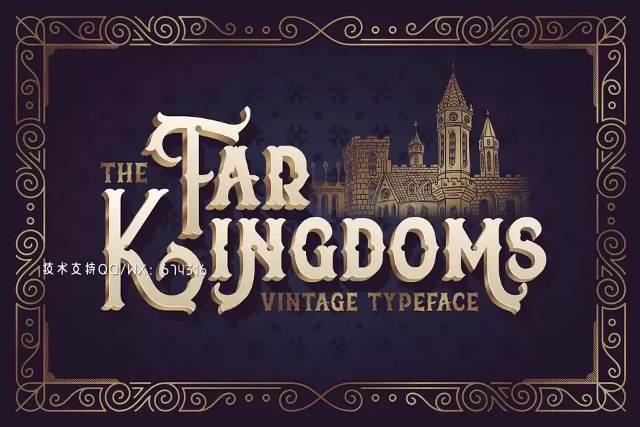 神秘复古个性风格字体 Old typeface "The Far Kingdoms"免费下载