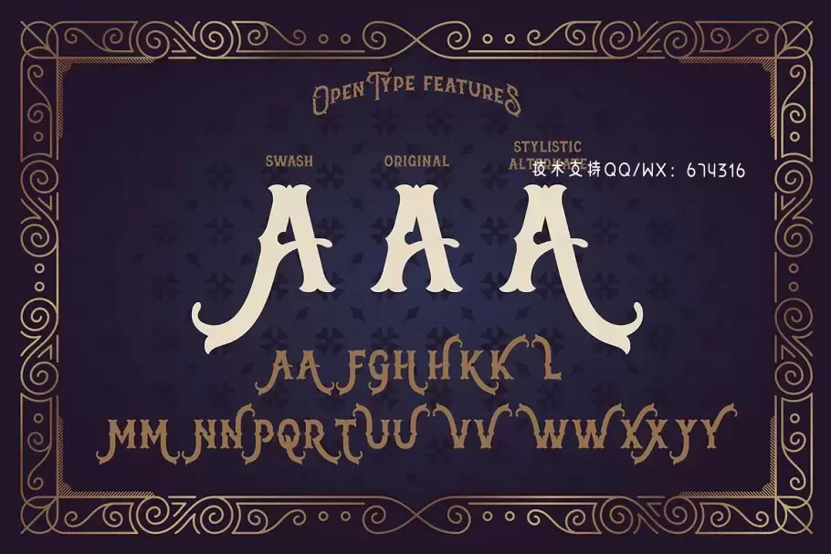 神秘复古个性风格字体 Old typeface "The Far Kingdoms"插图4