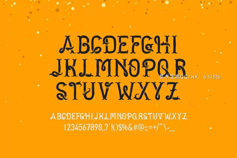 金粉装饰梦幻字体 Golden Dust decorative font插图1