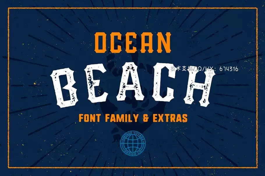 经典复古字体 Ocean Beach • Five Fonts免费下载