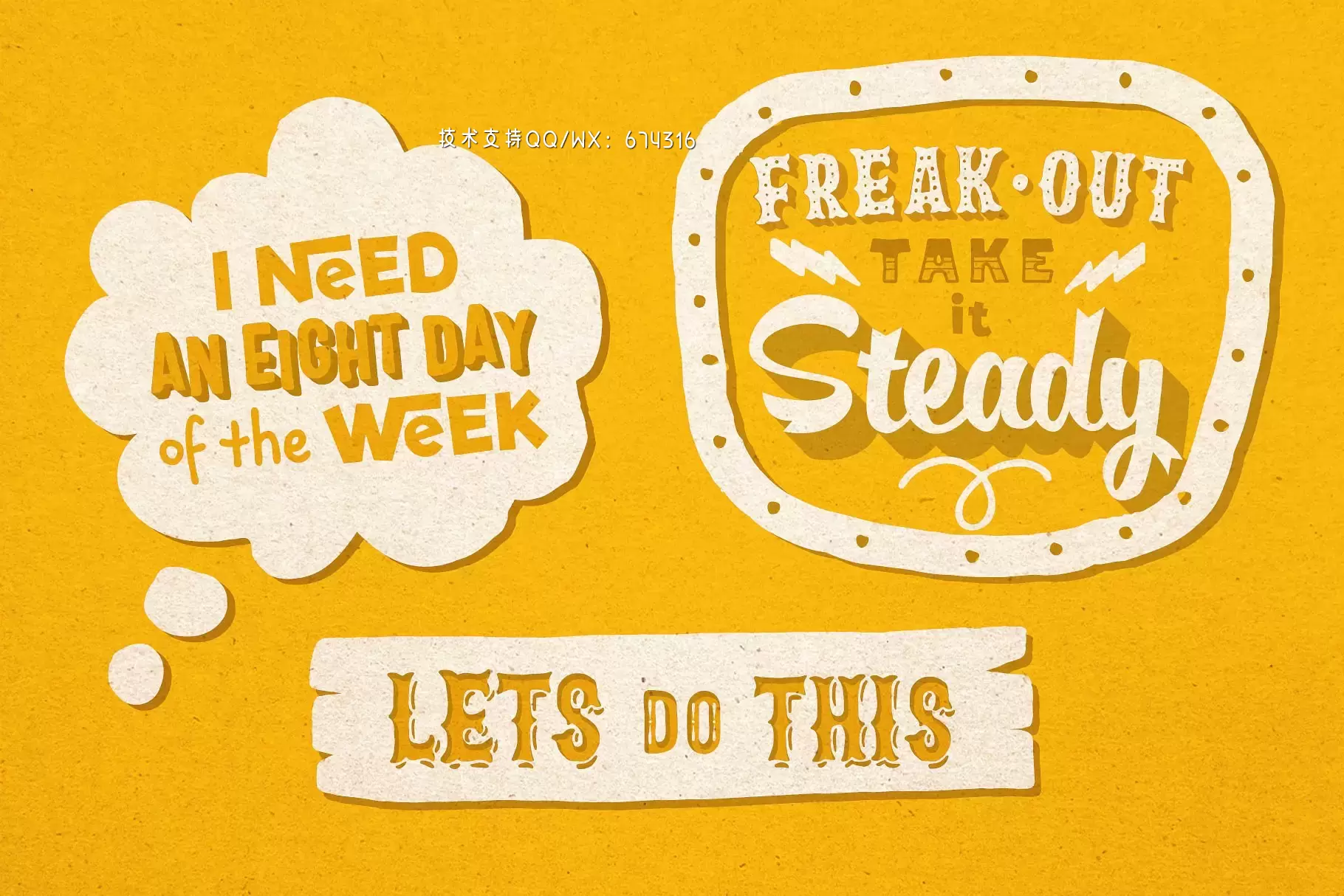 手绘设计字体 BIMBO • Hand Lettering Collection插图5