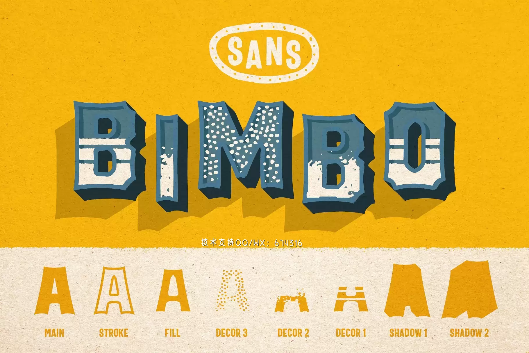 手绘设计字体 BIMBO • Hand Lettering Collection插图7