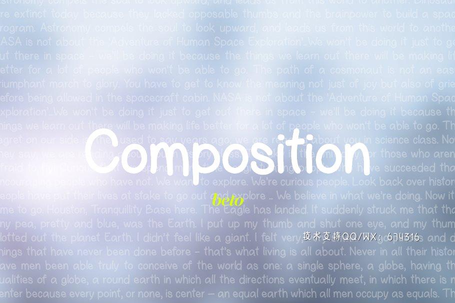 柔和设计字体 Composition Font + Extras插图4