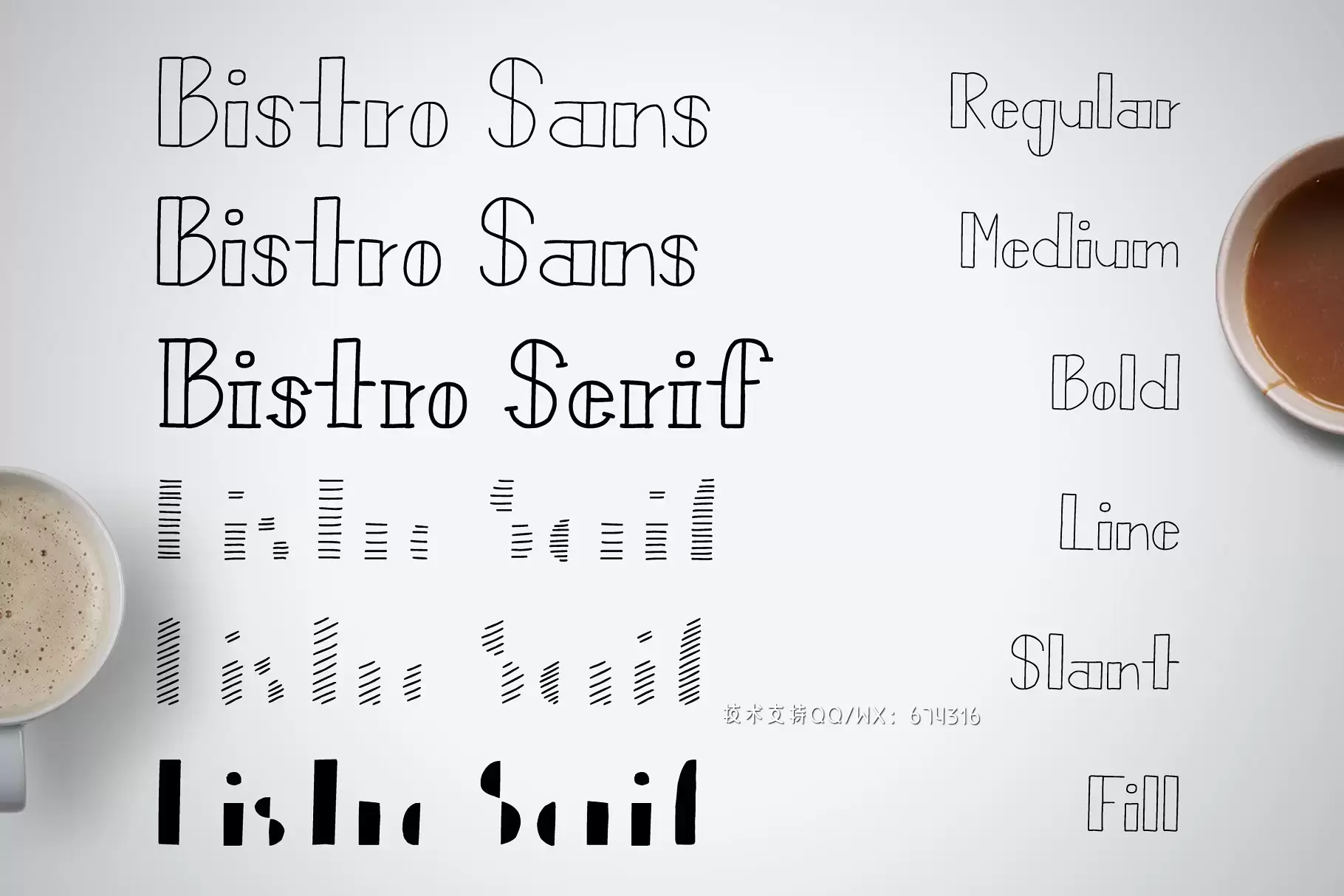个性字体图标 Bistro Sans & Serif + Vectors插图1