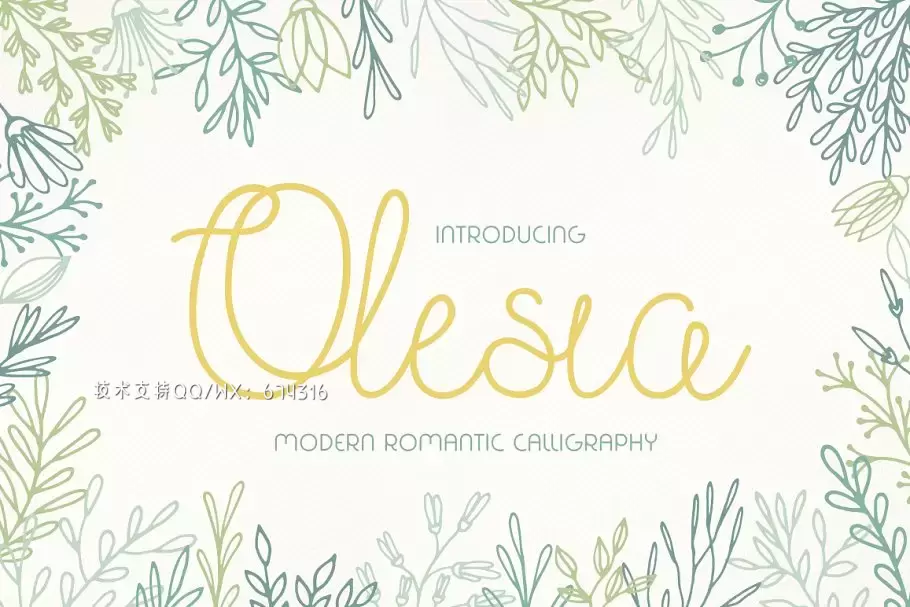 手写设计字体 Olesia Script Pro插图