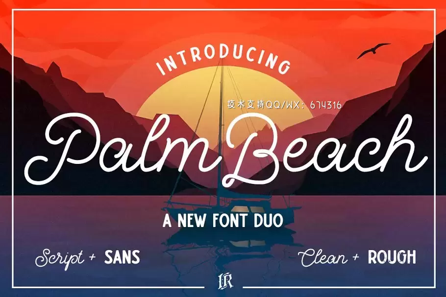 复古手写字体 Palm Beach – Font Duo免费下载