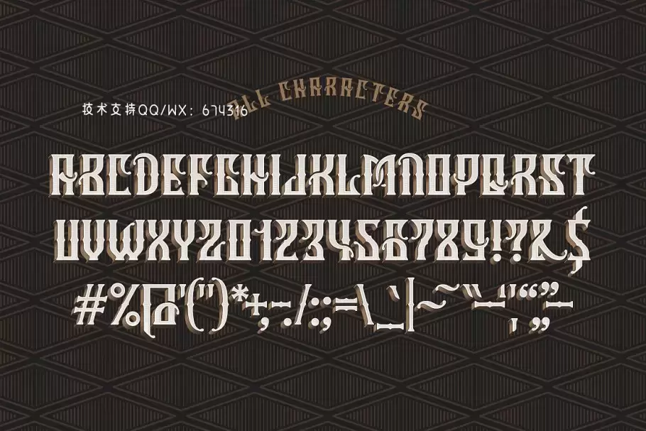 经典复古字体 VIntage extruded "Column Typeface"插图1