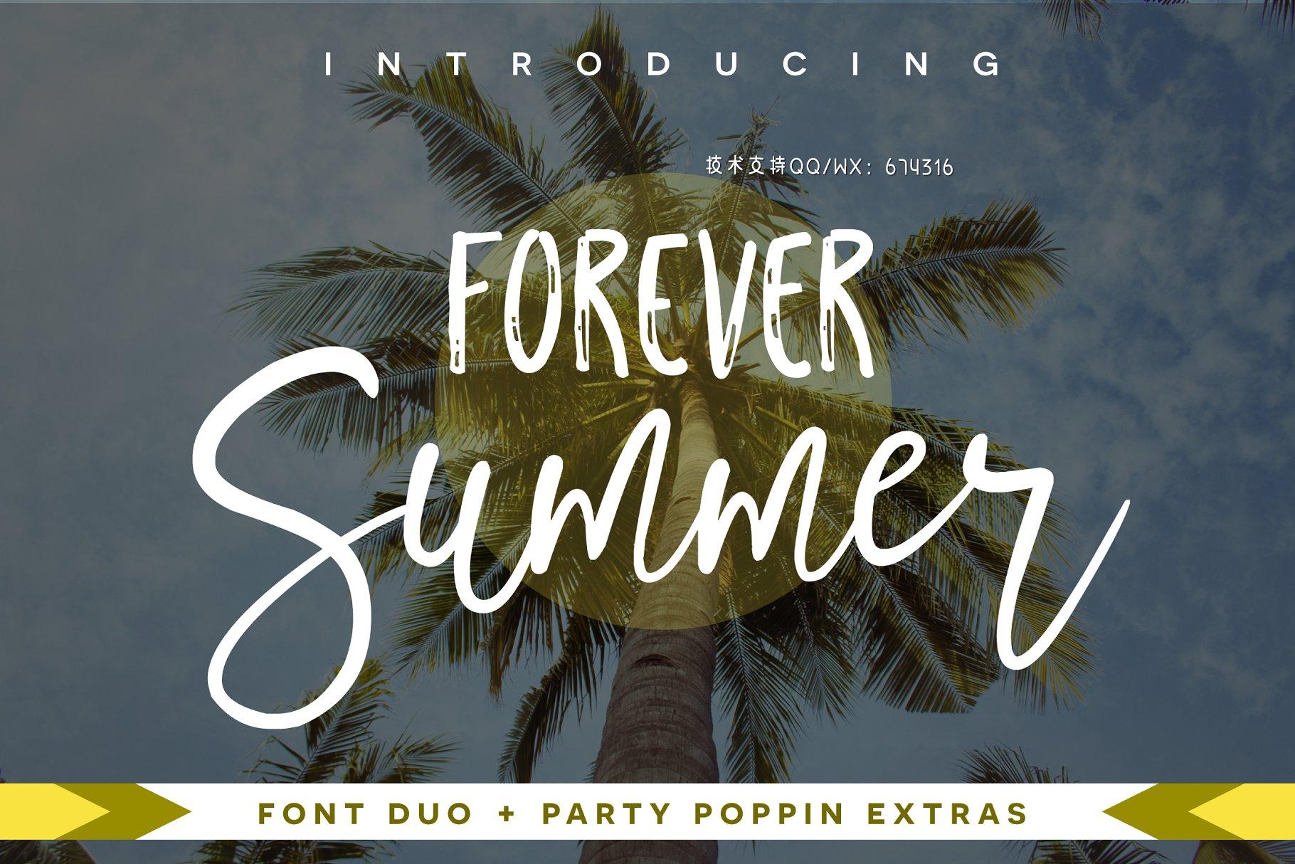 手写趣味字体 Forever Summer + Extras免费下载