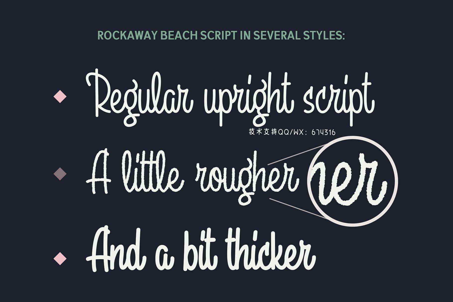 时尚手写字体 Rockaway Beach – Upright Script font插图7