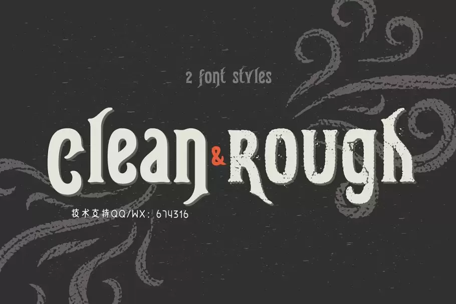 怀旧字体设计 Gunshot vintage font插图2