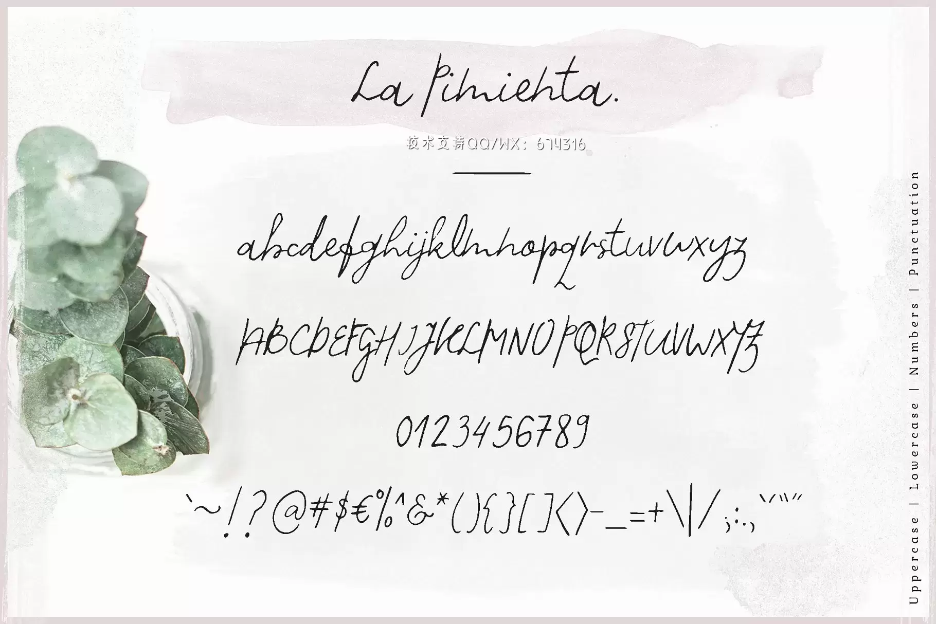 手写签名字体下载 La Pimienta.插图4