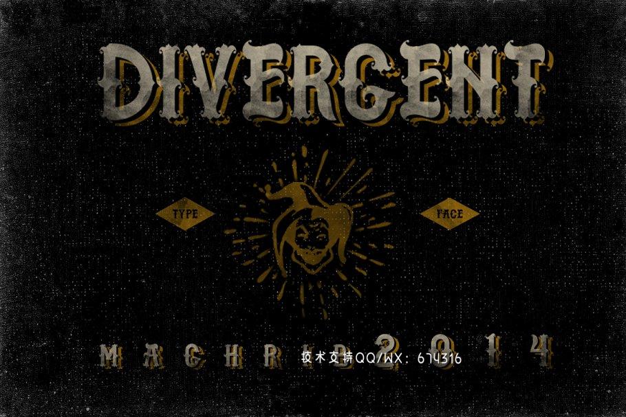 梦幻复古设计字体 MGH Divergent™插图