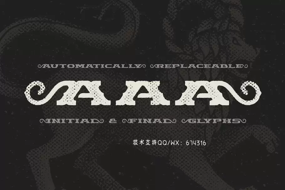 个性设计字体 Chimera Tail typeface with bonus插图2