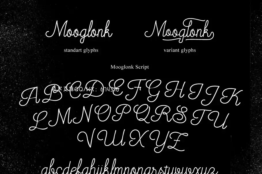 手写设计字体大全 Mooglonk Font + Badges & Brush插图2