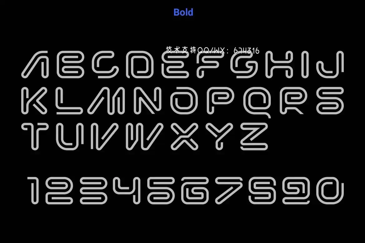 Fonts | 未来主义高科技氛围风格无衬线英文设计字体文字插图1