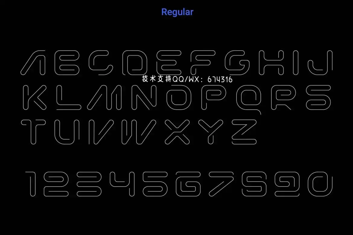 Fonts | 未来主义高科技氛围风格无衬线英文设计字体文字插图3