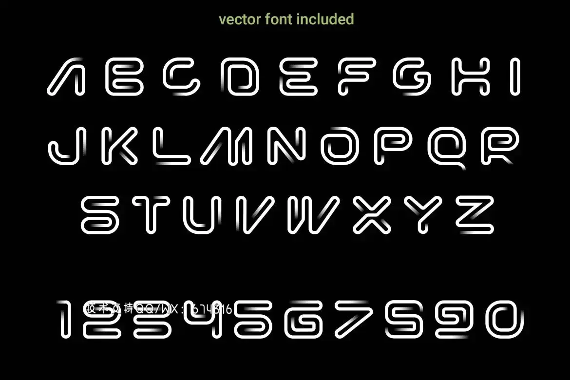 Fonts | 未来主义高科技氛围风格无衬线英文设计字体文字插图7
