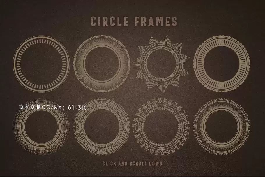 复古圆形字体 Circle Monogram Creator插图6