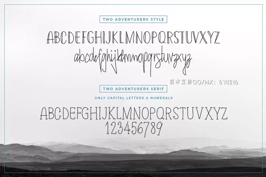 手写设计字体下载 Two Adventurers Font + Bonus插图2