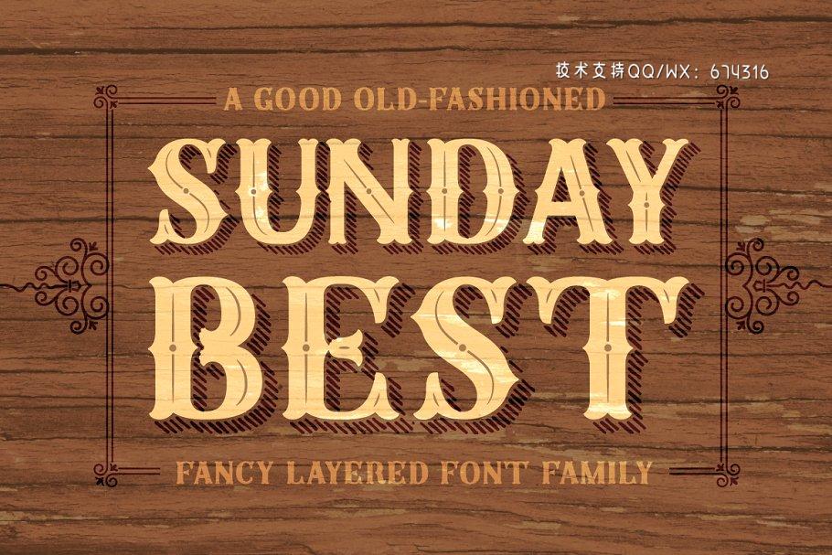 复古字体素材大全 Sunday Best Complete Family免费下载