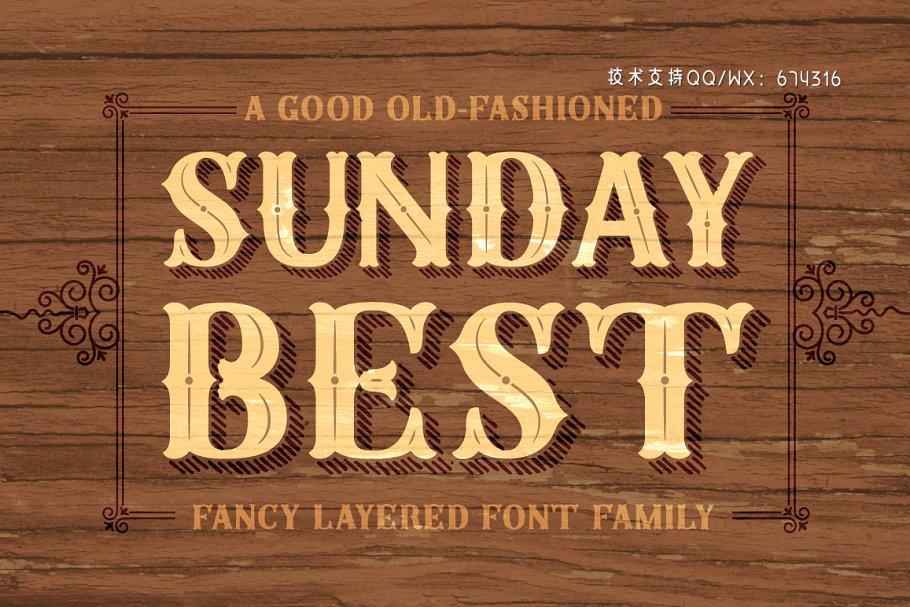 复古字体素材大全 Sunday Best Complete Family插图