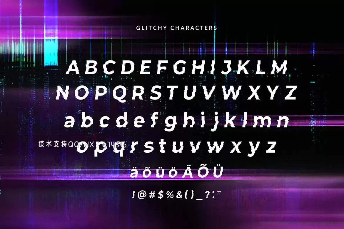 Fonts | 未来宇宙朋克风格无衬线英文设计字体插图4