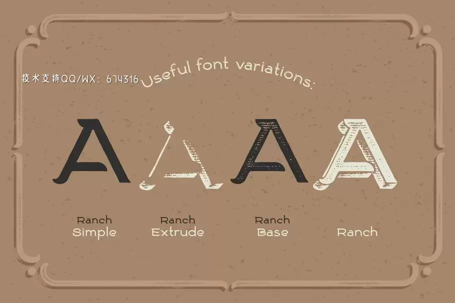 复古时尚字体设计 Ranch typeface + bonus插图3