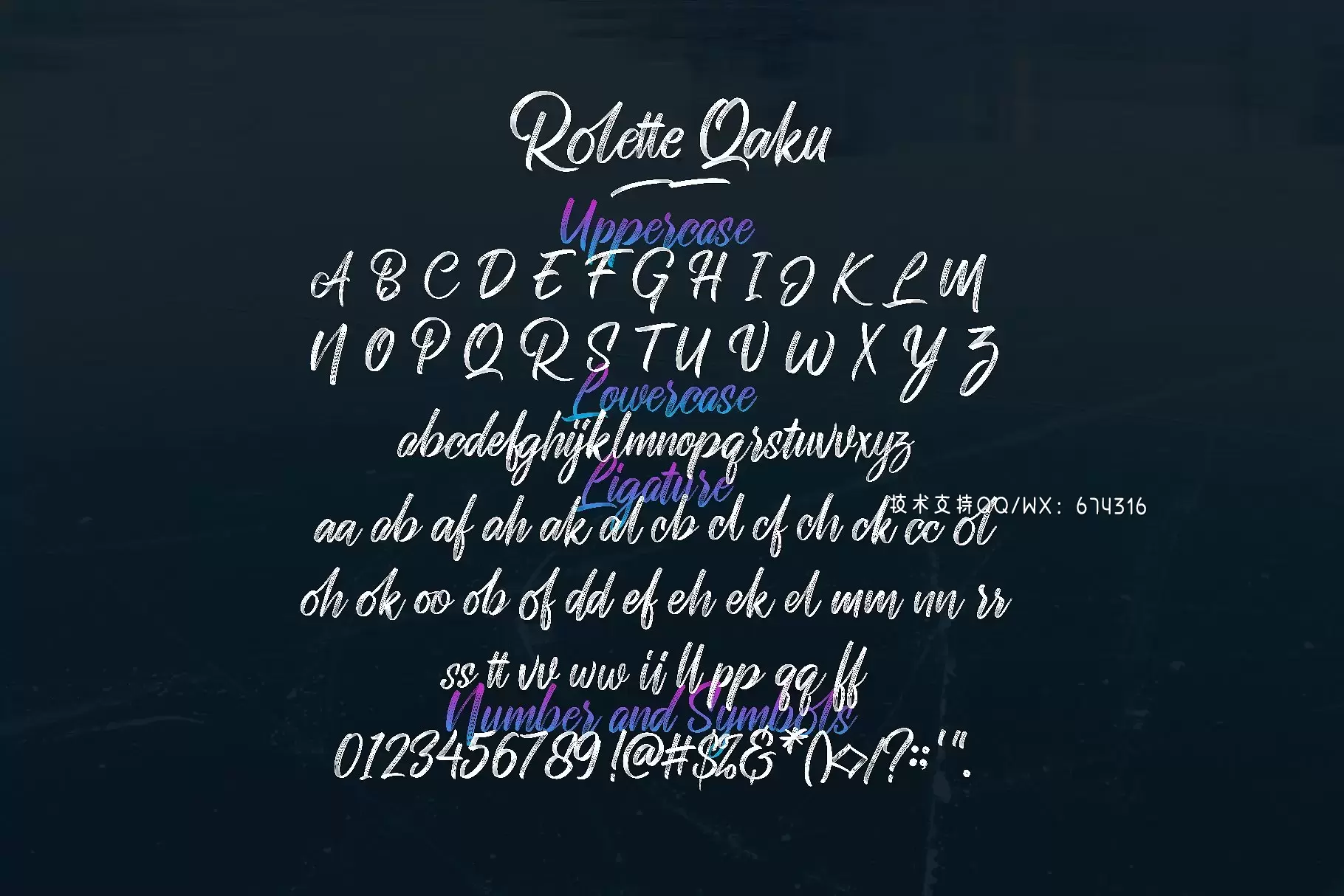 大气手写字体 Rollete Qaku Fonts插图11