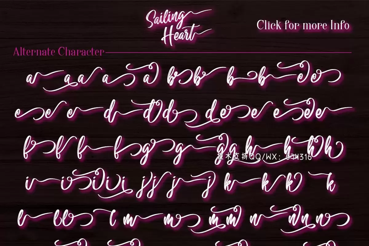 字体 | 漂亮的连笔手写纹理英文FRONT文字插图5