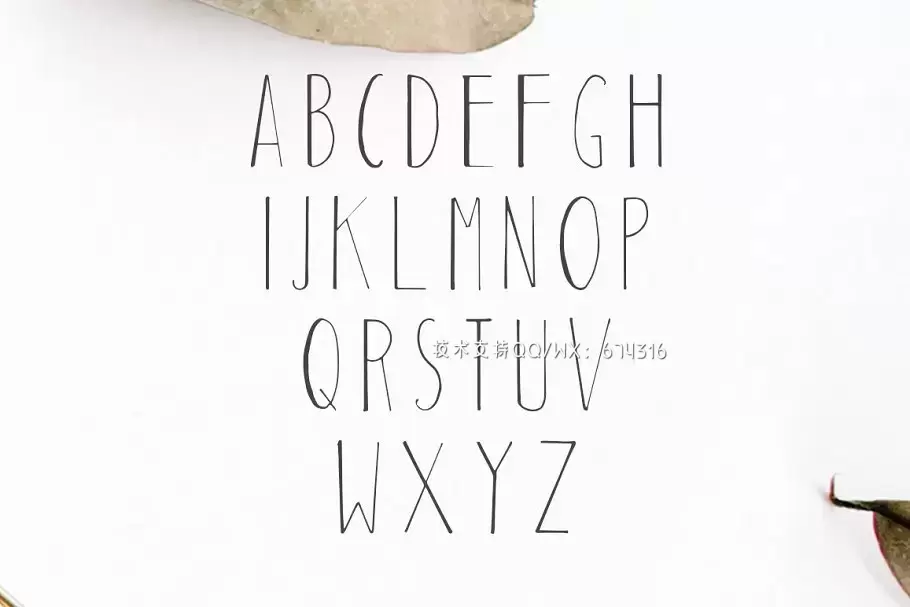 字体设计插画素材 Habel Handmade Duo Font + Bonus Free插图1