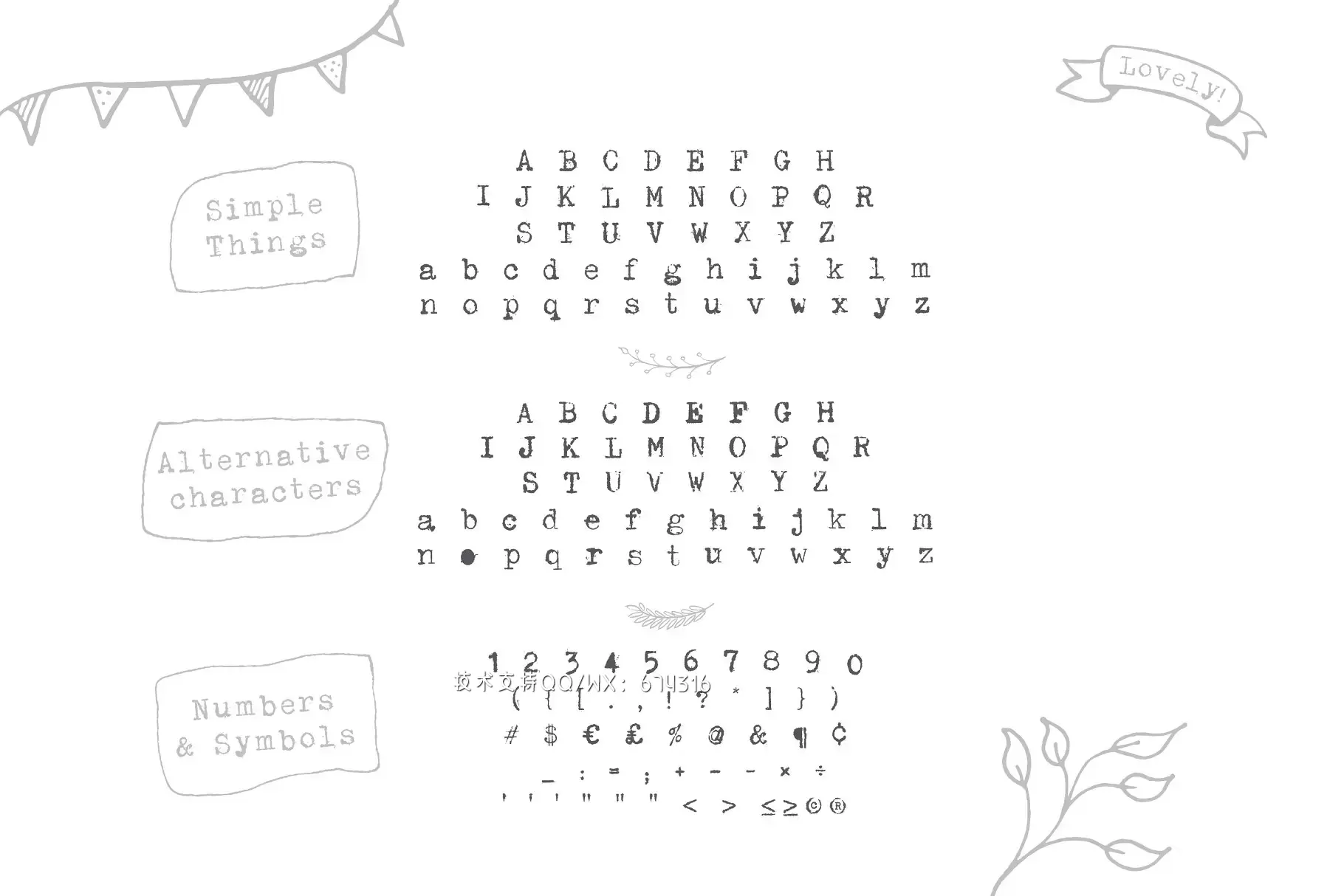 可爱的字体下载 Simple Things – cute little font插图9