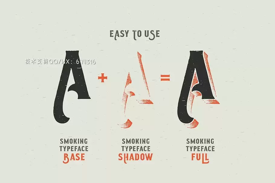 经典海报字体 VIntage "Smoking typeface" & Poster插图3