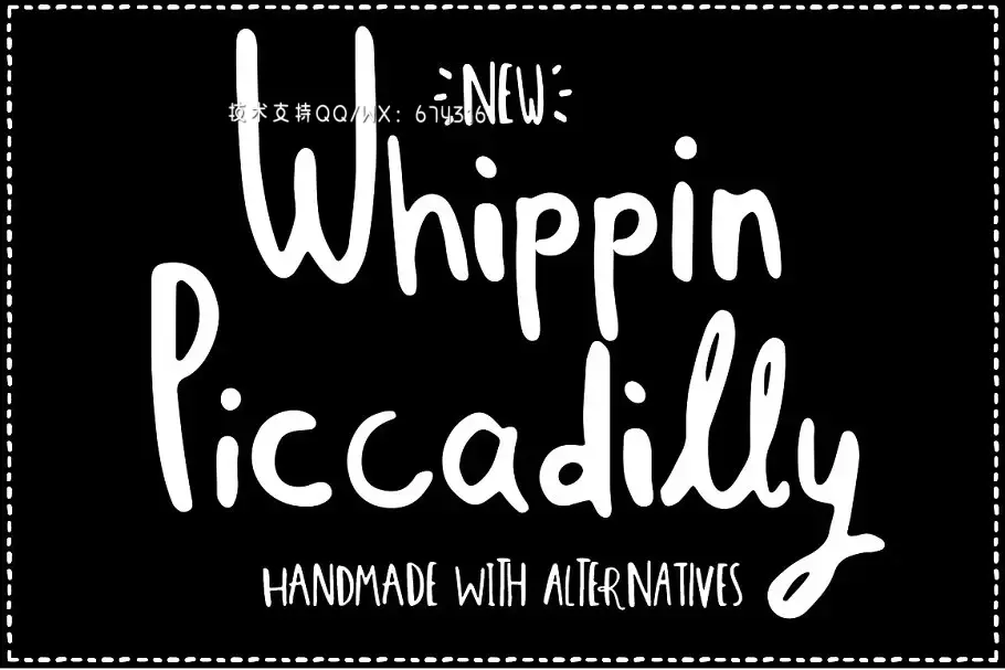 手写字体大全 Whippin Piccadilly handmade font插图