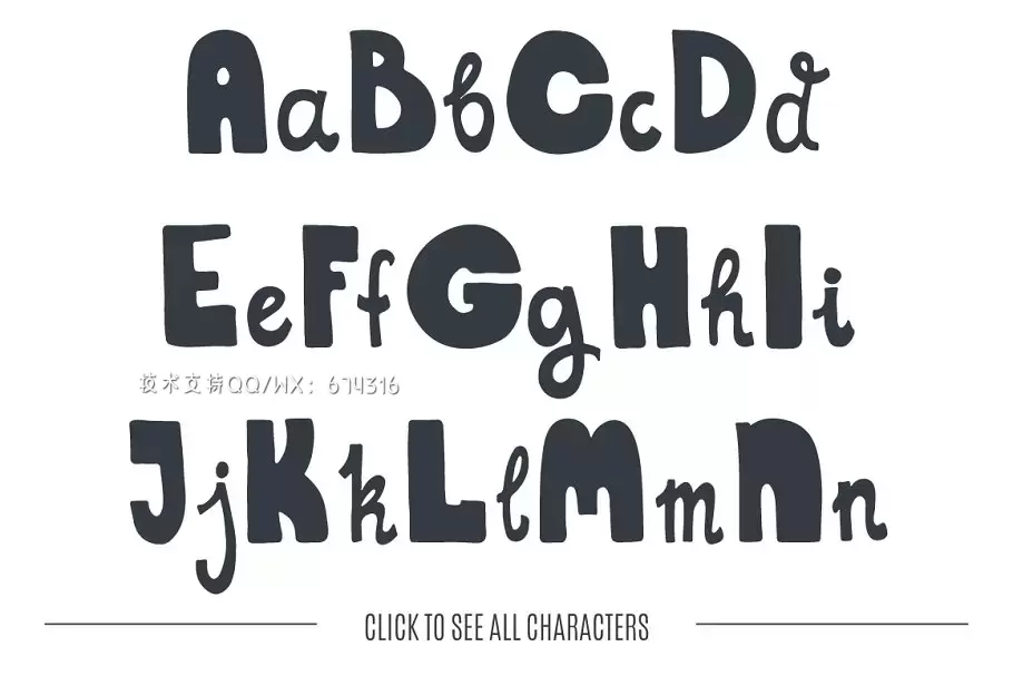 可爱的手绘字体设计 Marshmallow – Cute Handdrawn Font插图2