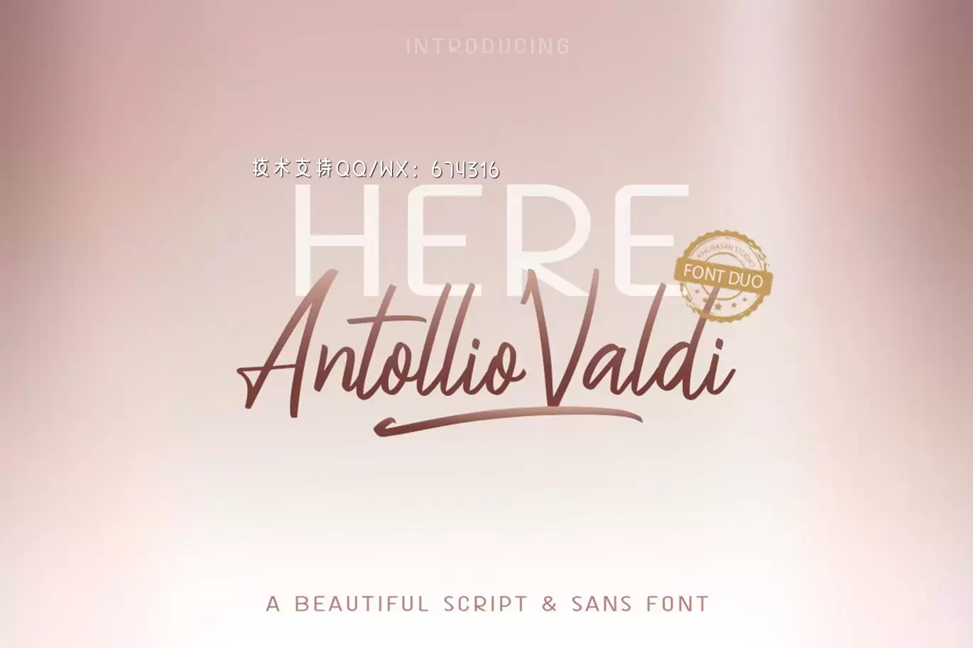 时尚高端优雅多用途的高品质Antollio VALDI英文字体插图