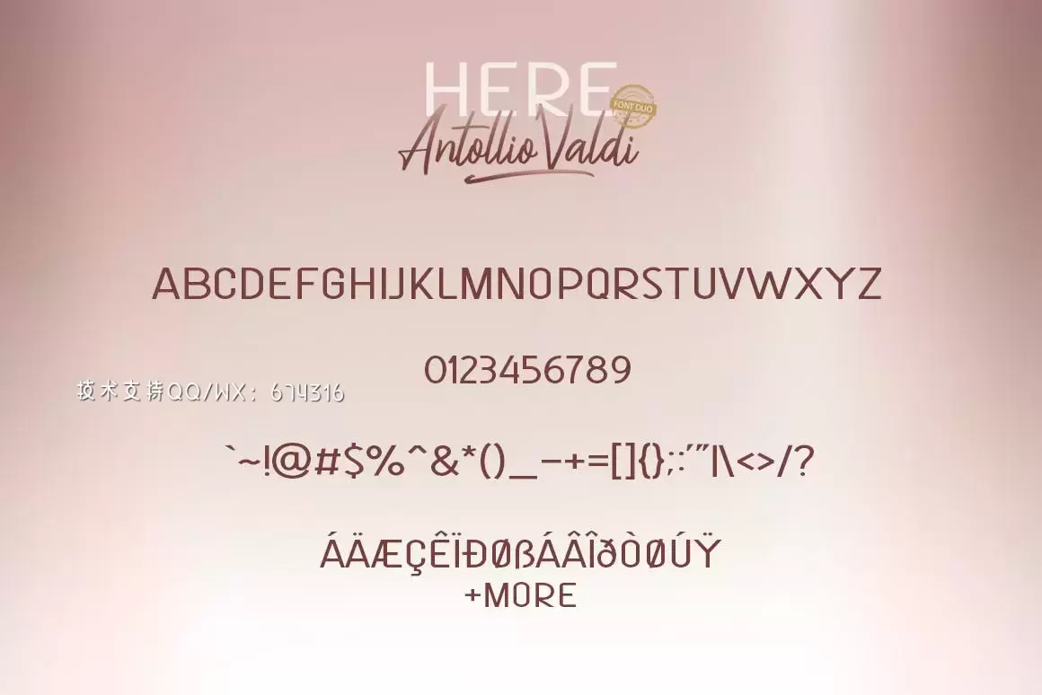 时尚高端优雅多用途的高品质Antollio VALDI英文字体插图2