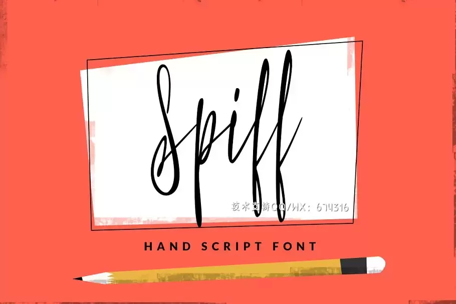 手写脚本字体下载 Spiff – Hand Script Font插图