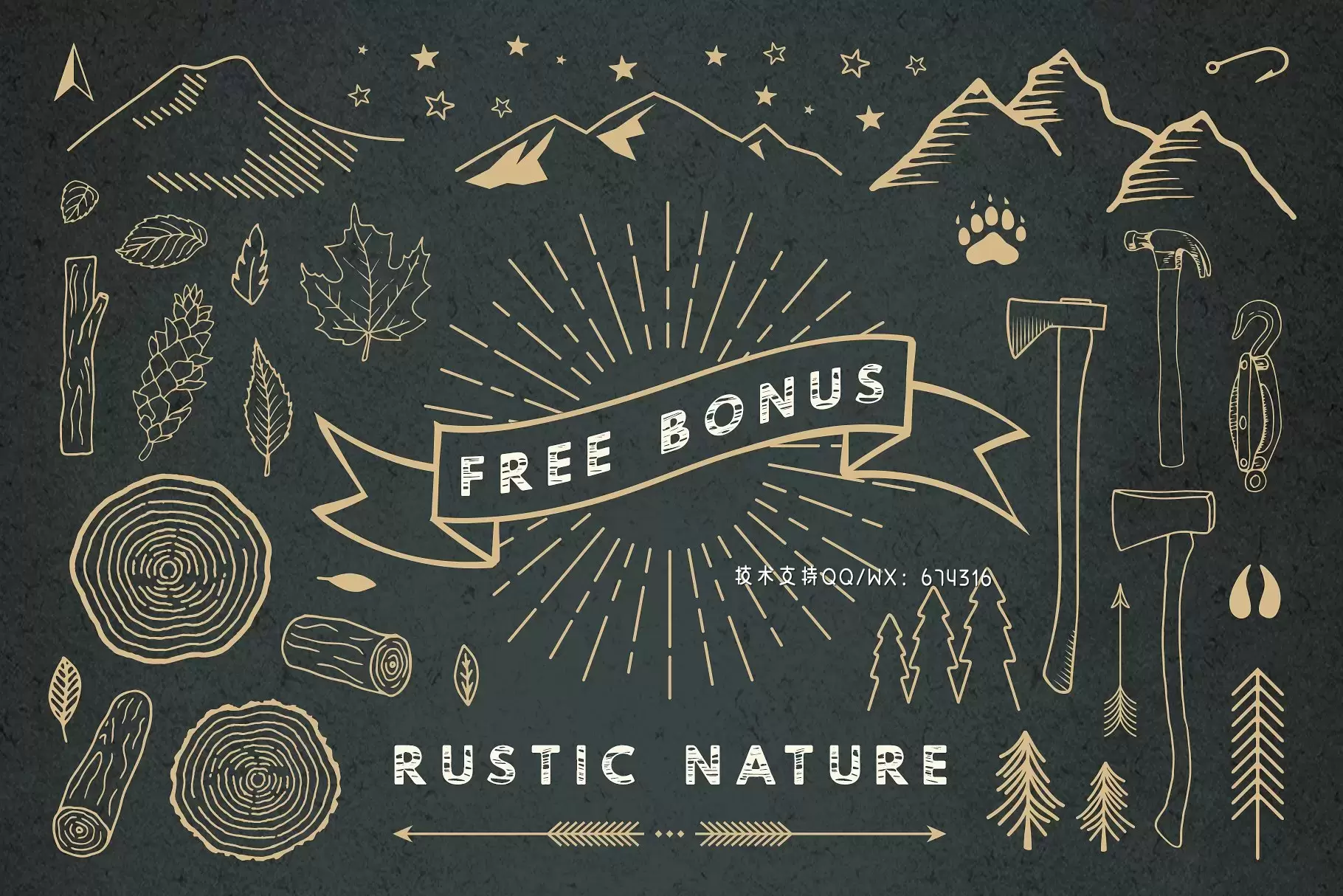 自然木材设计字体 Timber Hitch Font + Nature Designs插图2