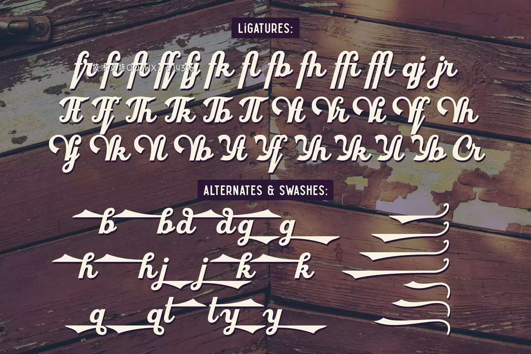 经典手写字体 Hickson’s Vintage Typeface Duo插图5