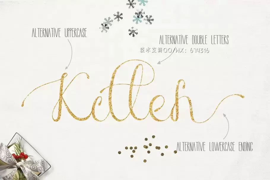 圣诞节手写字体 Merry Christmas [2 fonts] Pro插图4