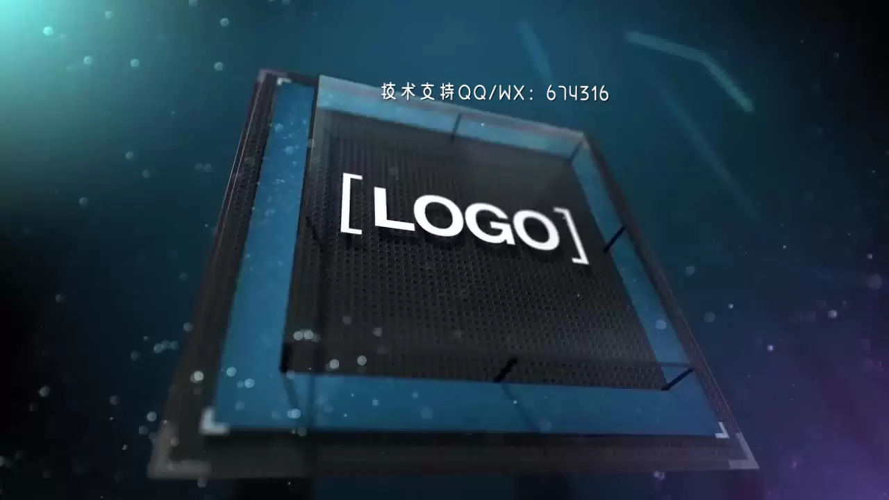 史诗般的技术主题LOGO标志显示AE模板视频下载