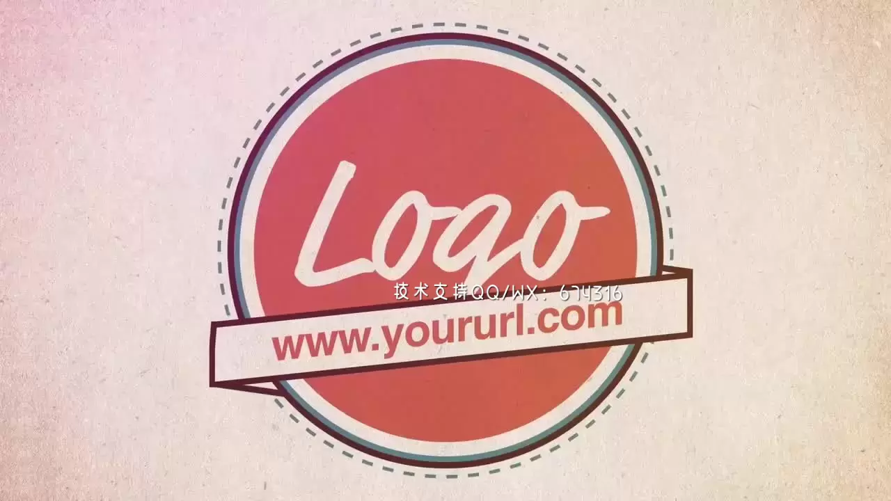 美丽的品牌徽章LOGO标志显示AE模板视频下载(含音频)