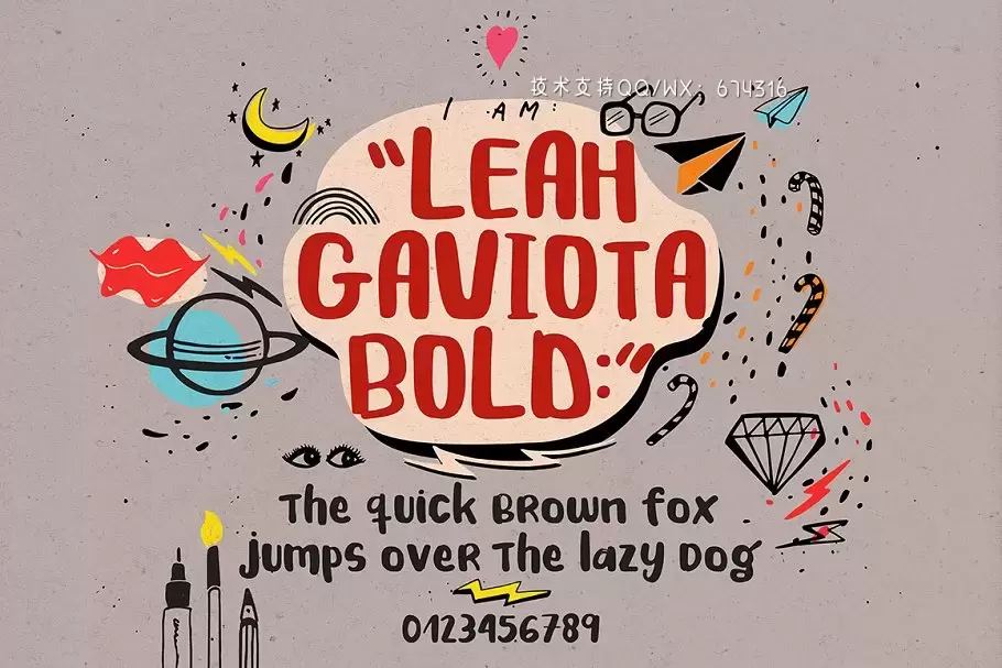 创意趣味字体 Leah Gaviota Script插图4