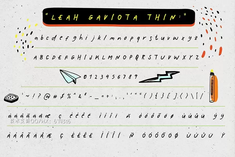 创意趣味字体 Leah Gaviota Script插图13