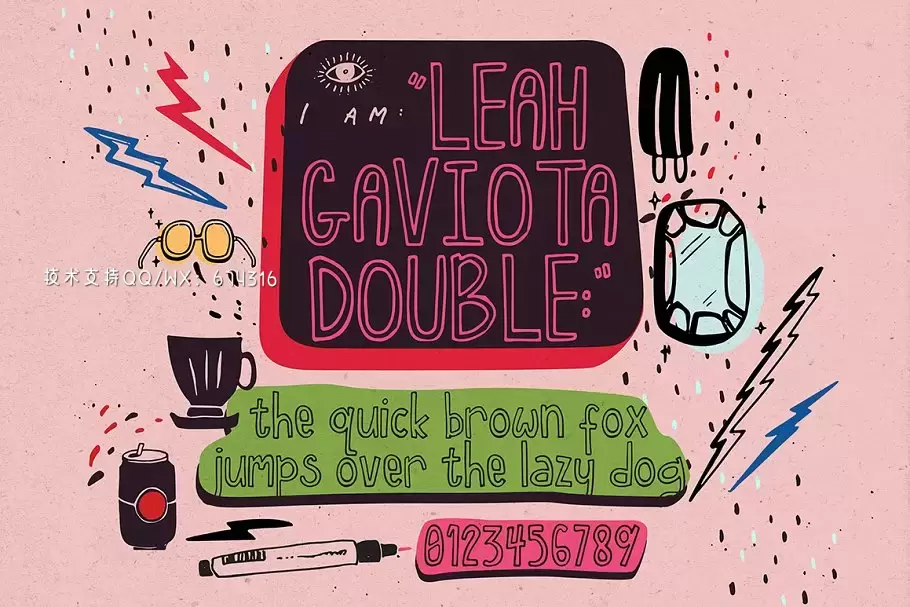 创意趣味字体 Leah Gaviota Script插图8