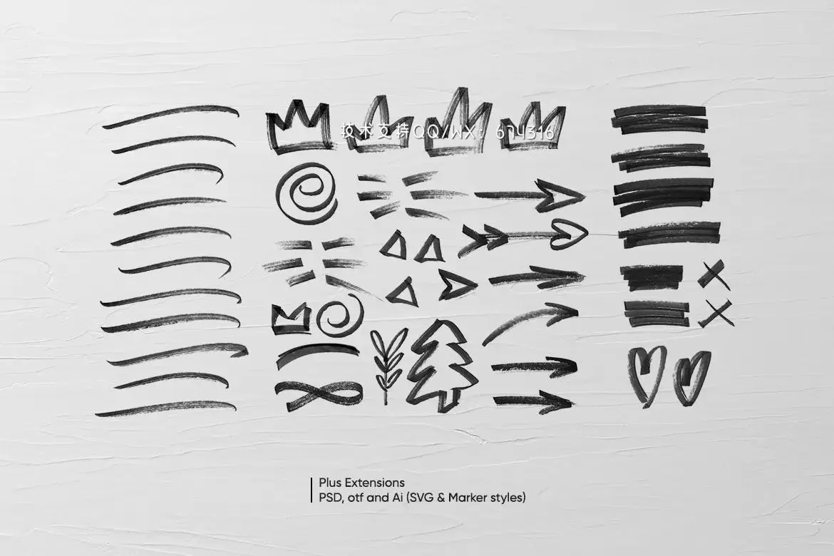 字体 | 黑石标记毛笔笔触肌理自然纹理英文连字独特触感文字设计插图12