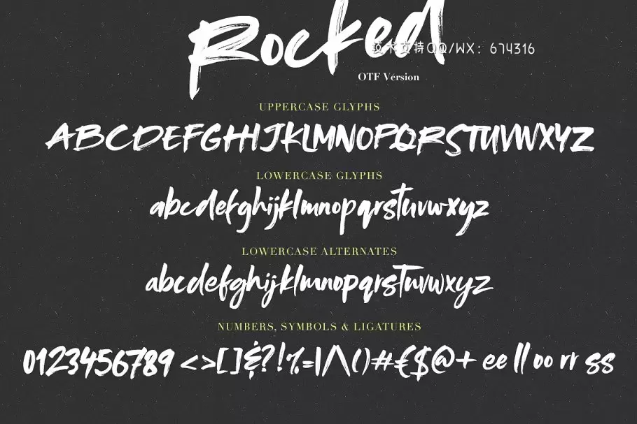 摇滚手写字体 Rocked SVG Font插图5