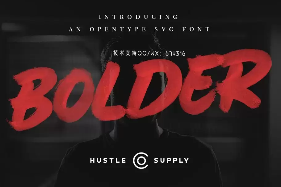 粗体笔刷字体 BOLDER – Smallcaps SVG Brush Font插图