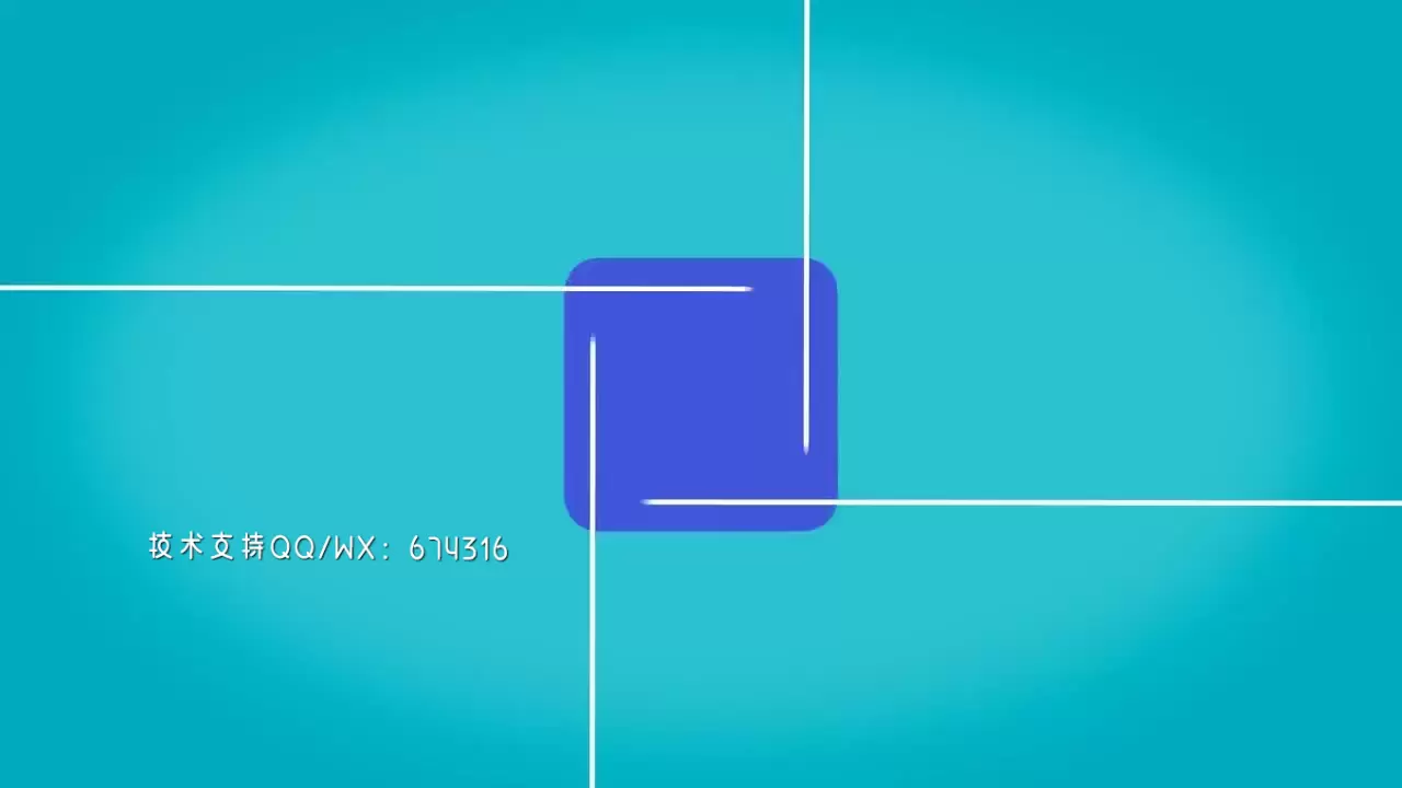充满活力的形状和线条动画LOGO标志AE模板视频下载