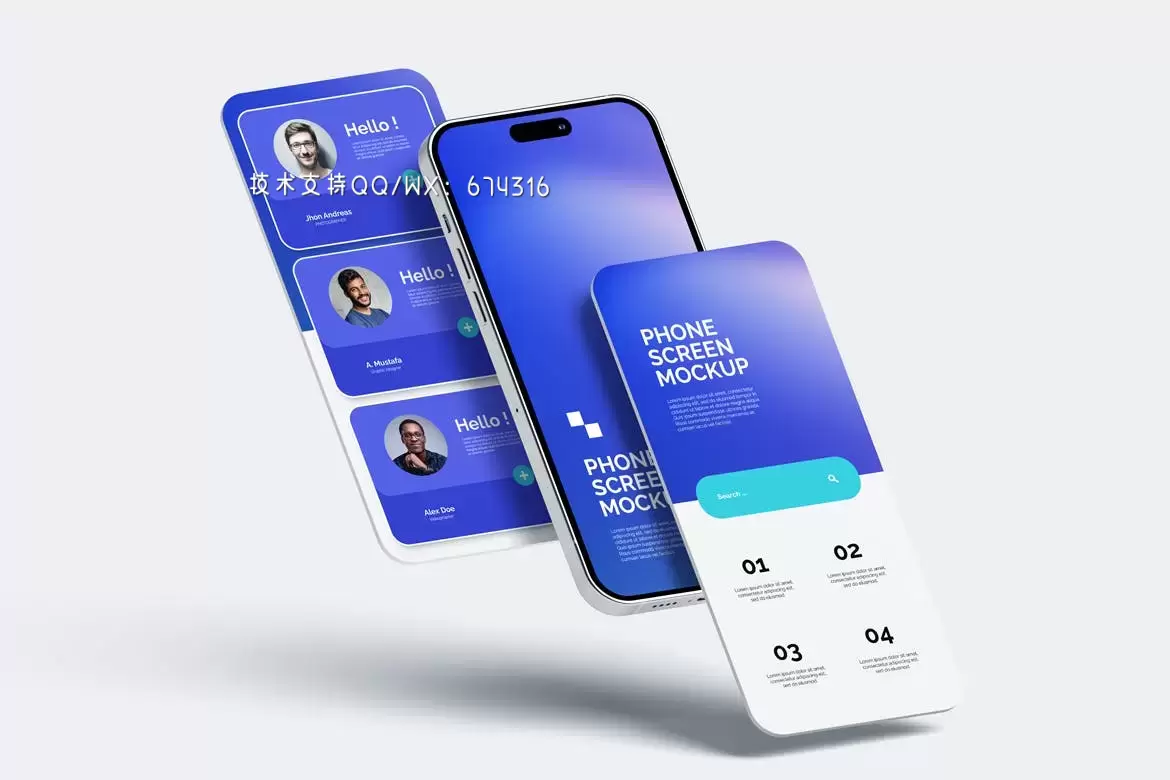 🔴时尚高端带有应用程序APP的手机UI样机展示模型mockups插图4